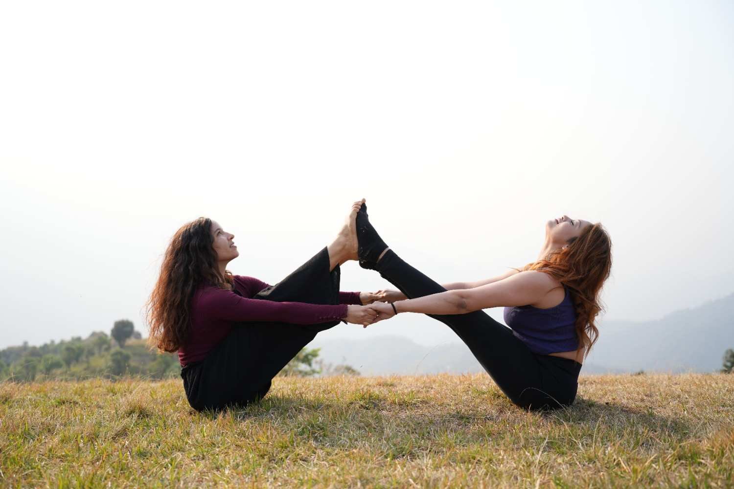 Group yoga practice during teacher training in Rishikesh