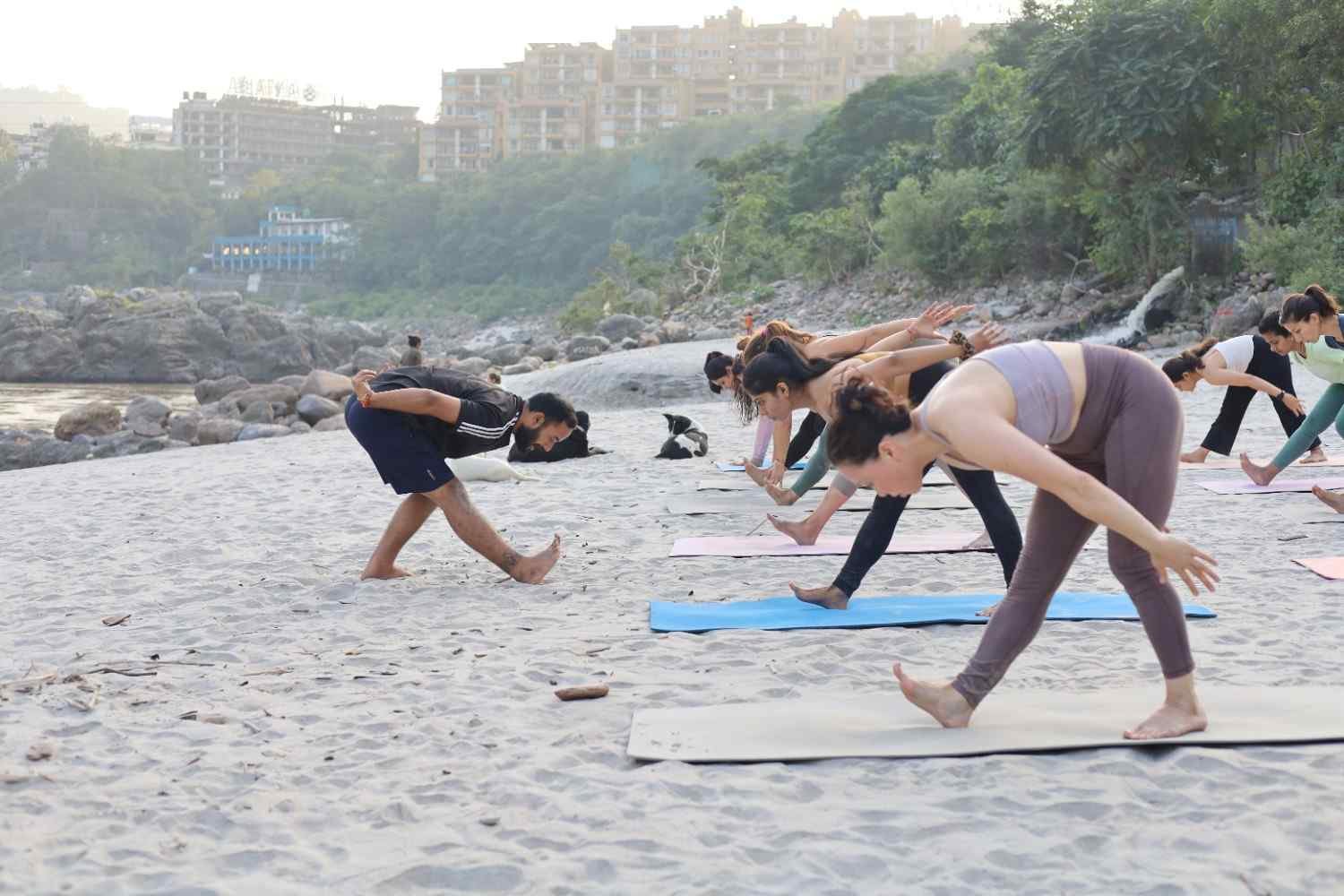 Yoga practice and learning environment in Rishikesh